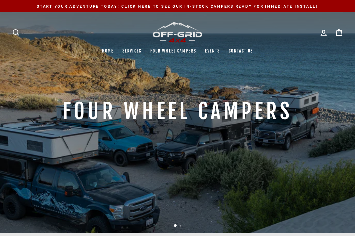 offgrid4x4.com homepage screenshot