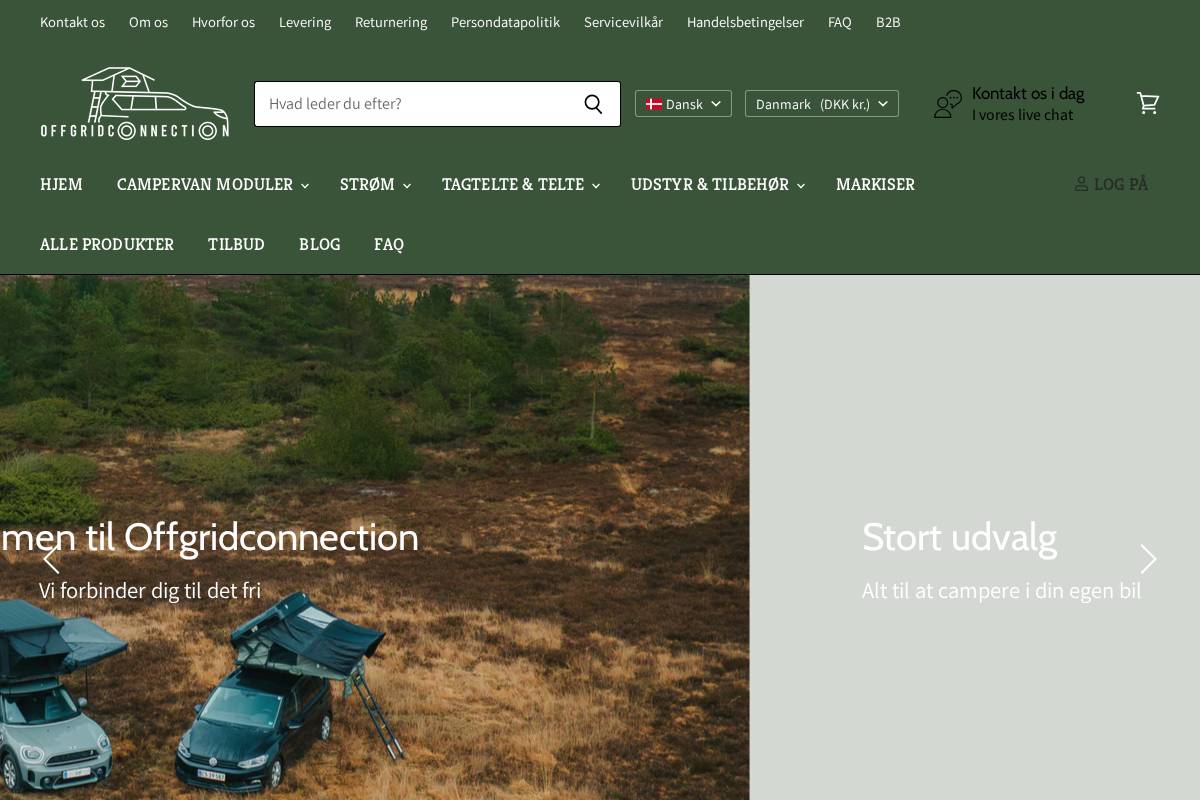 Offgridconnection homepage screenshot