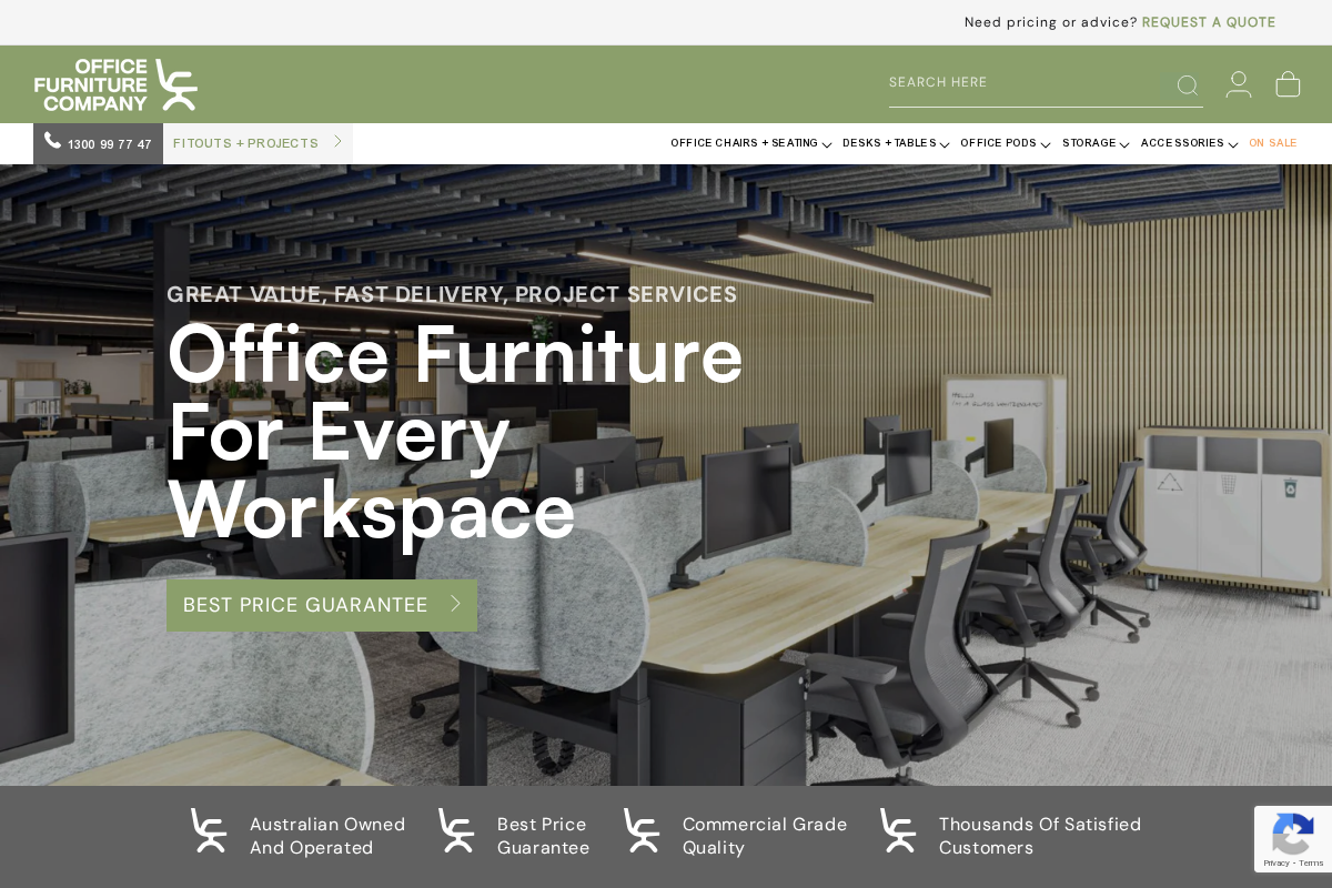 Office Furniture Company homepage screenshot