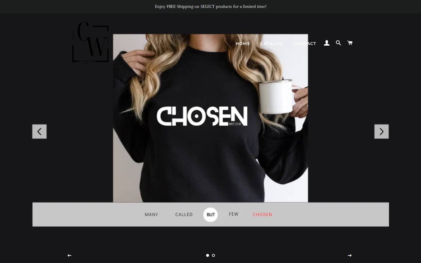 officialchosenwear.com homepage screenshot