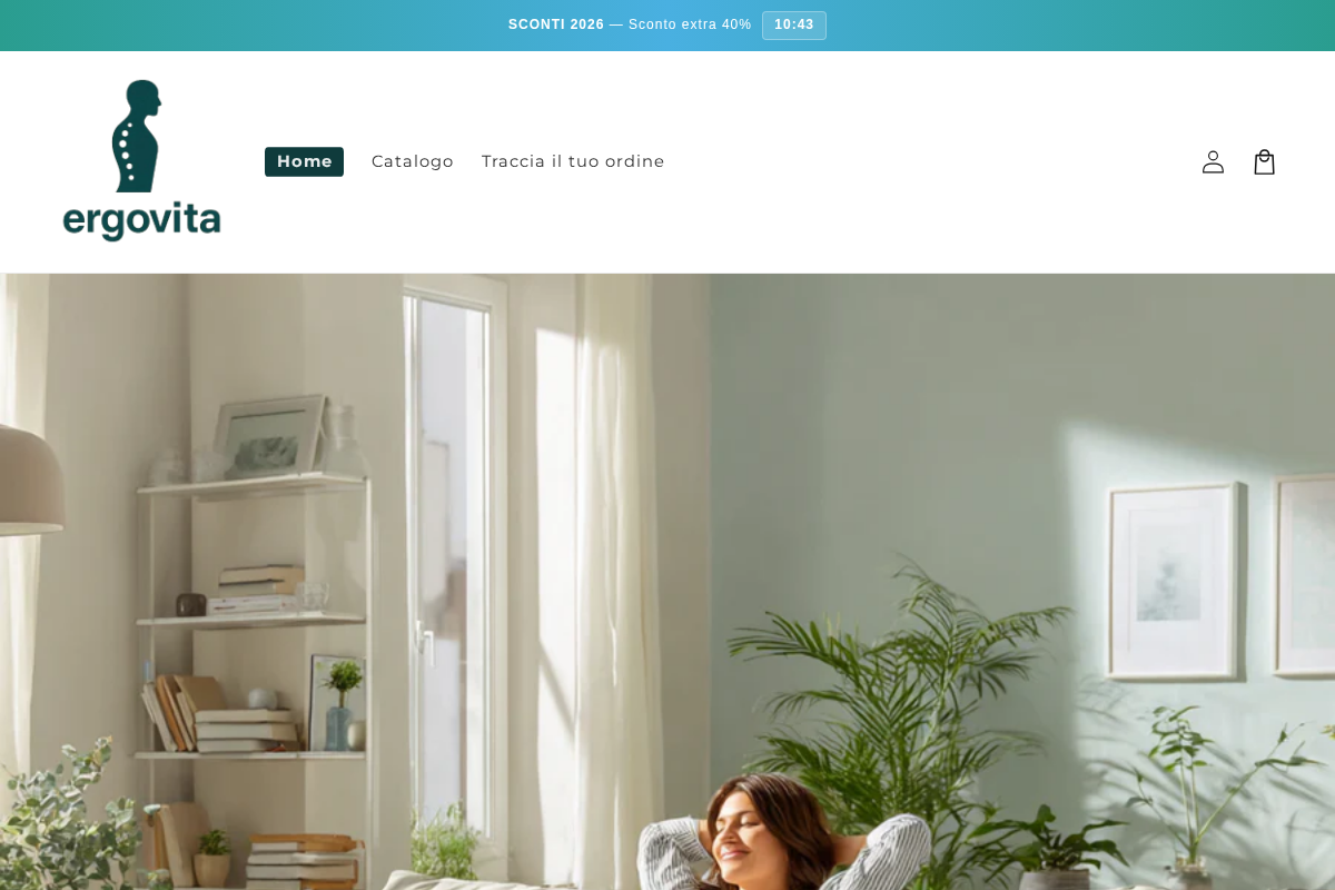 Official Ergovita homepage screenshot