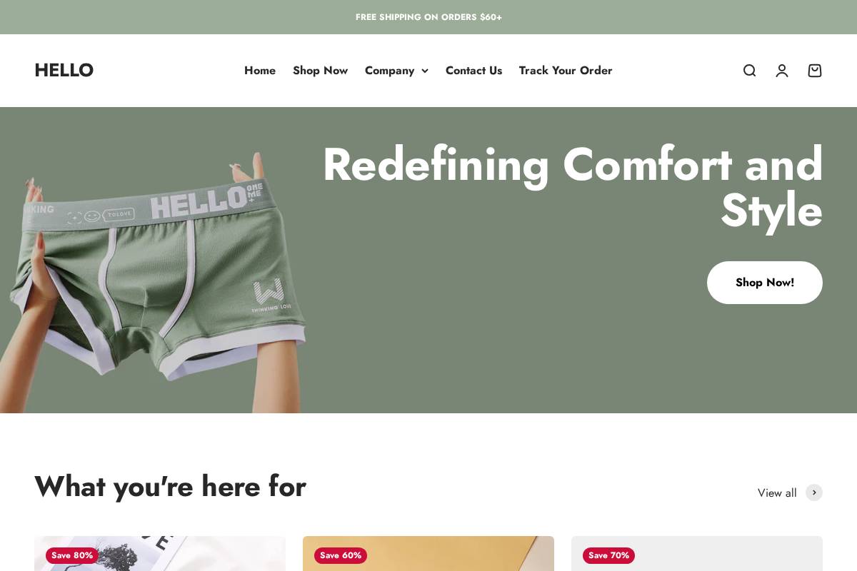 Officialhello homepage screenshot