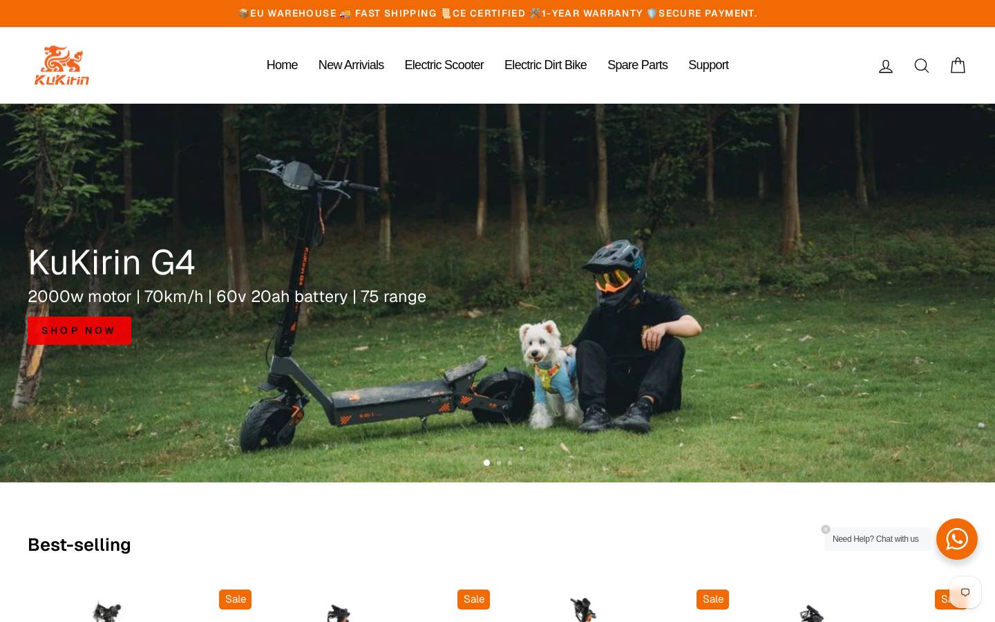 Officialkukirin homepage screenshot