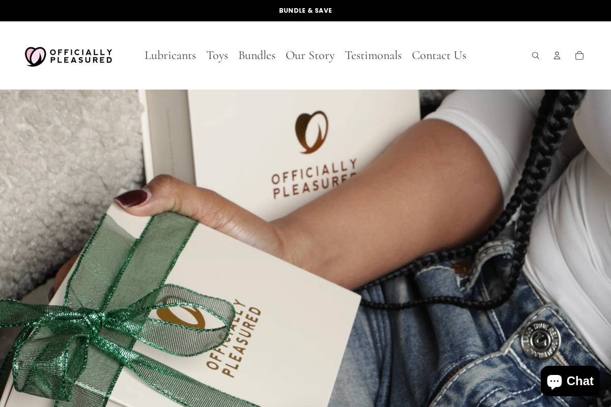 officiallypleasured.com homepage screenshot
