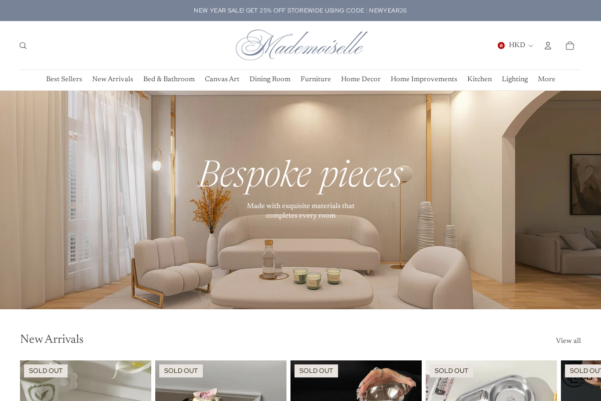 officialmademoiselle.com homepage screenshot
