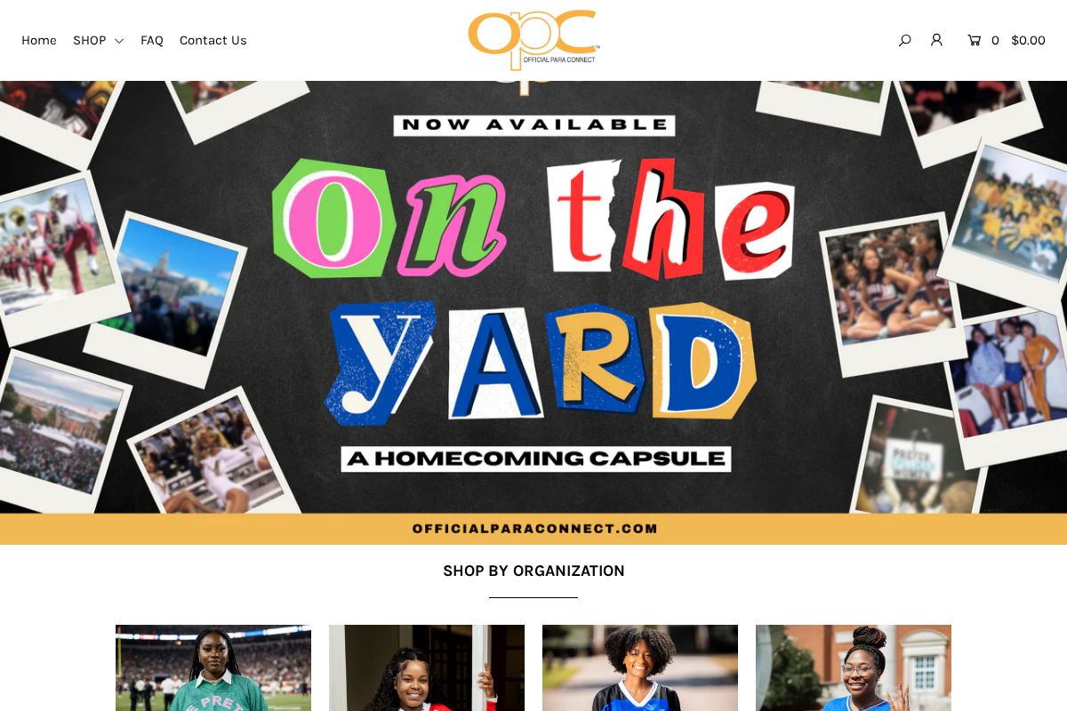 Official Para Connect homepage screenshot