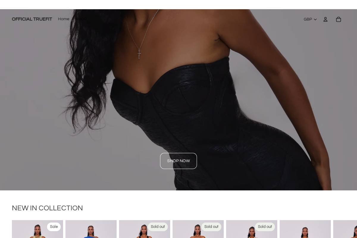 officialtruefit.com homepage screenshot