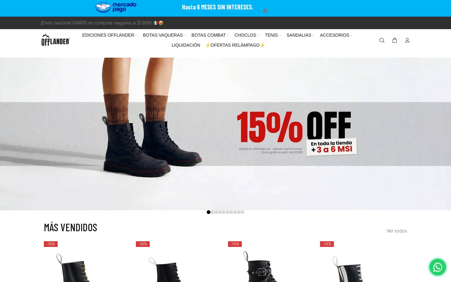 offlander.mx homepage screenshot