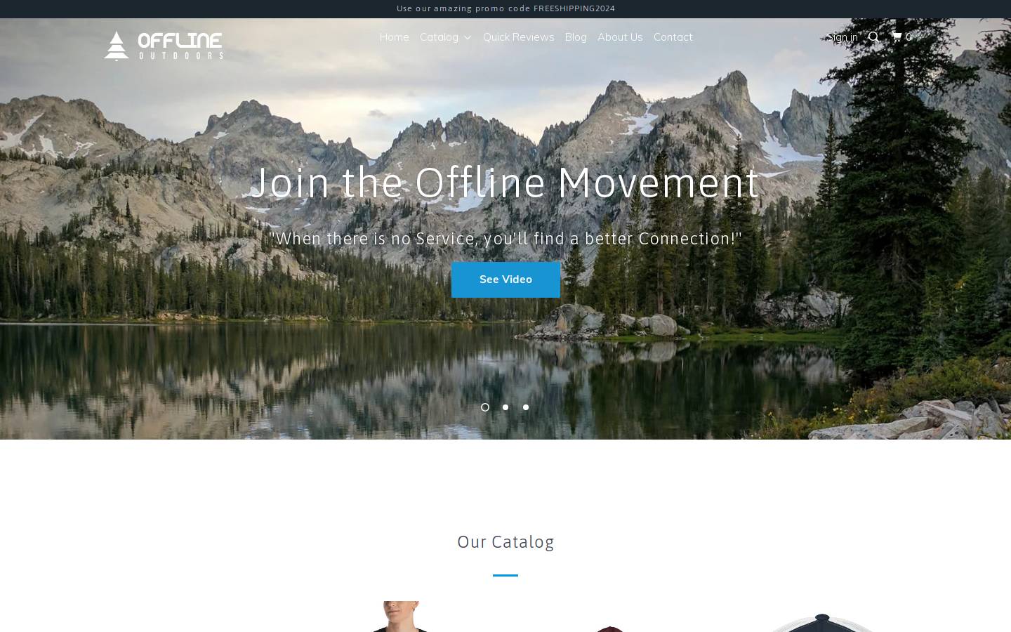 offline-outdoors.com homepage screenshot