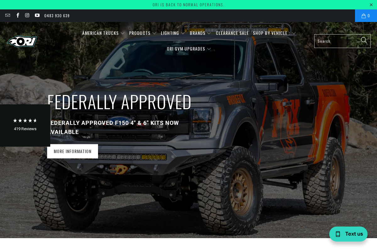 Offroad Industries homepage screenshot