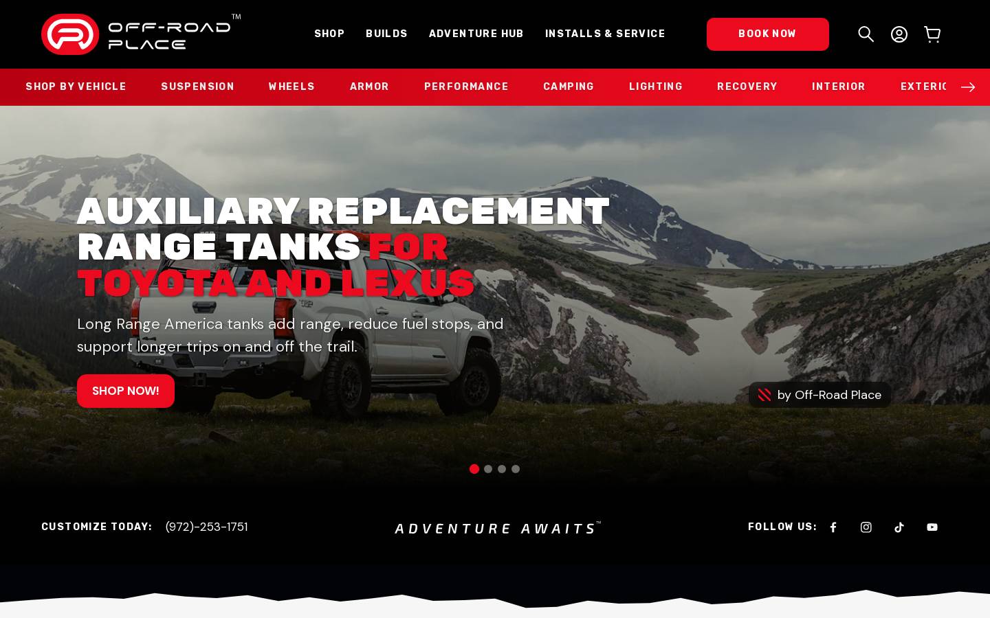 offroadplace.com homepage screenshot