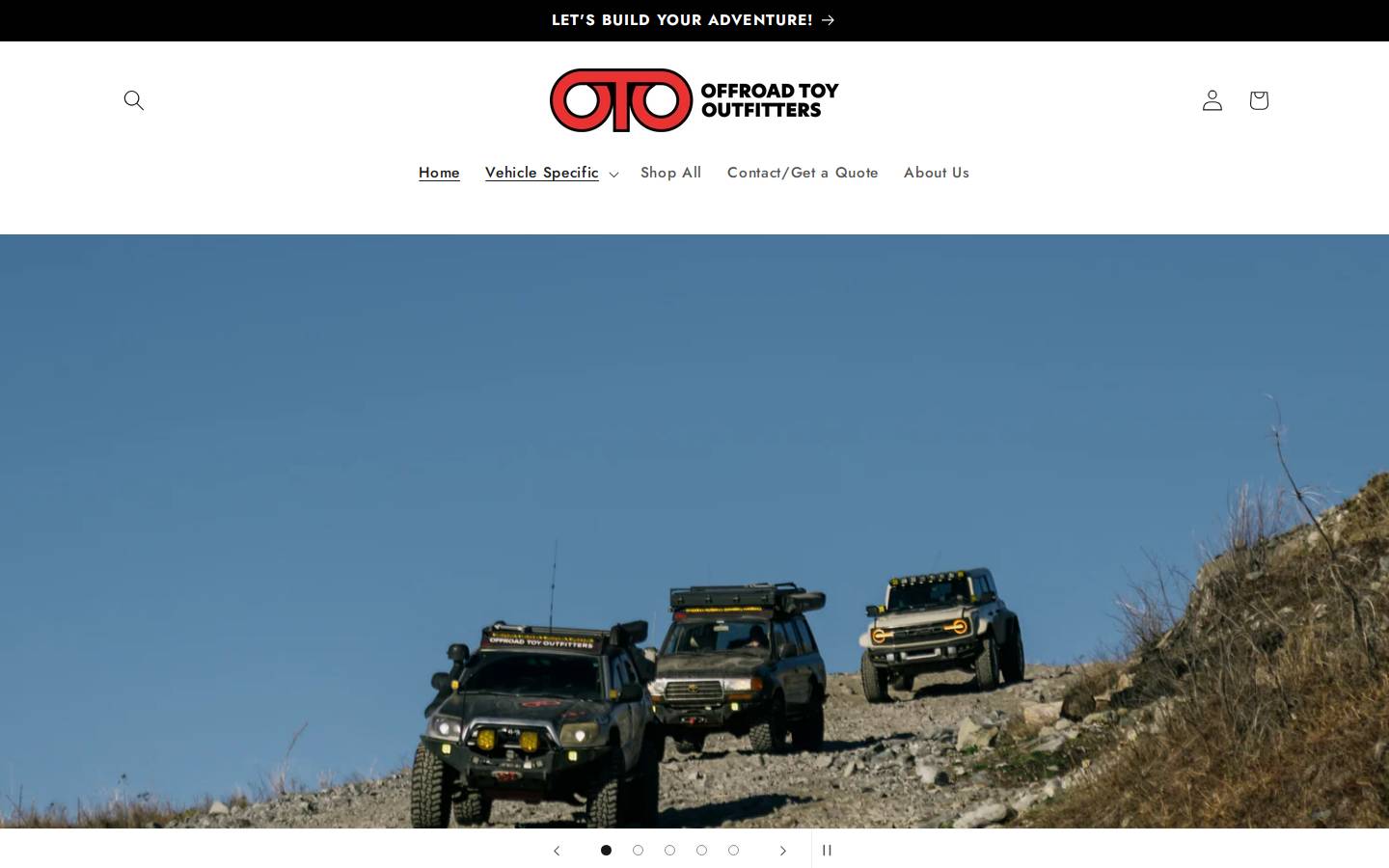 offroadtoyoutfitters.com homepage screenshot