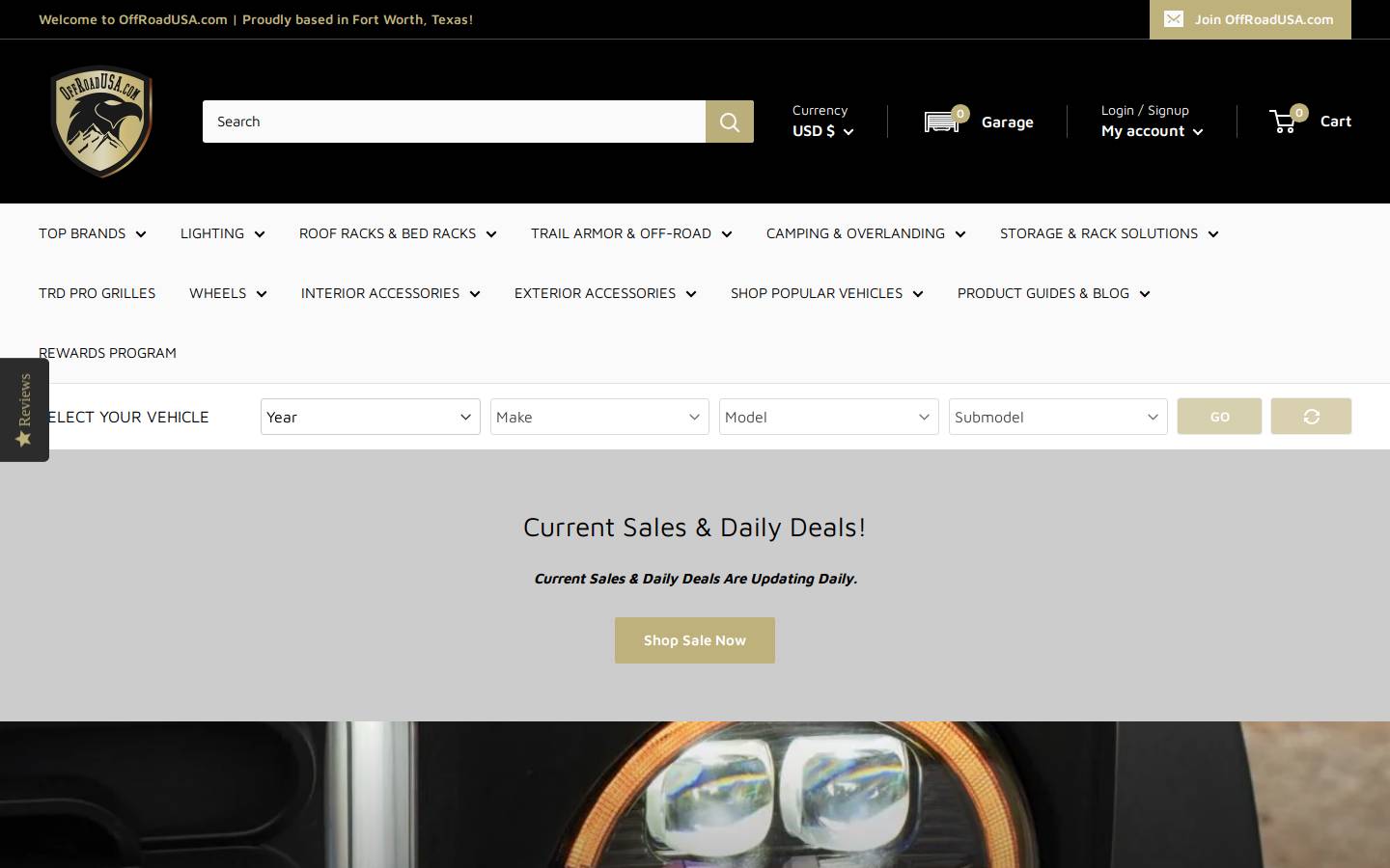 offroadusa.com homepage screenshot