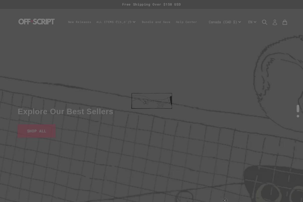 Offscriptstore homepage screenshot