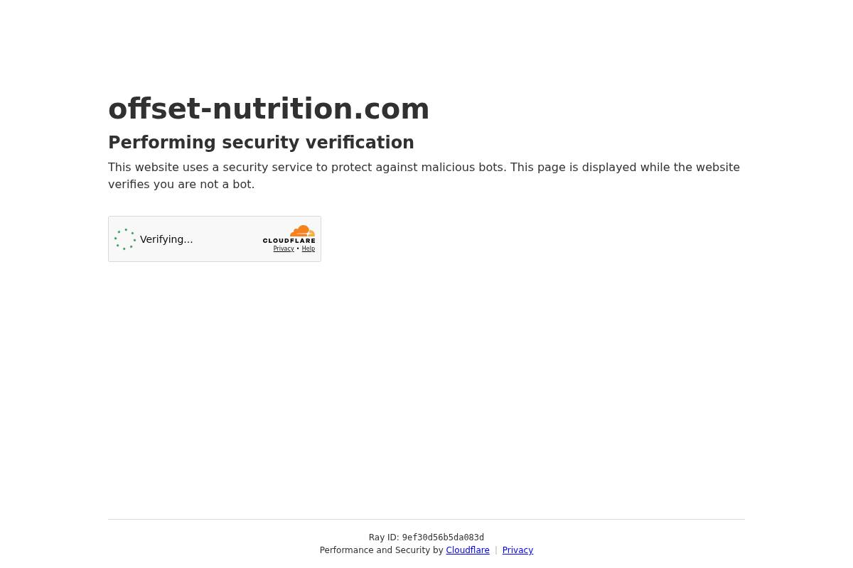 OFFSET Nutrition homepage screenshot