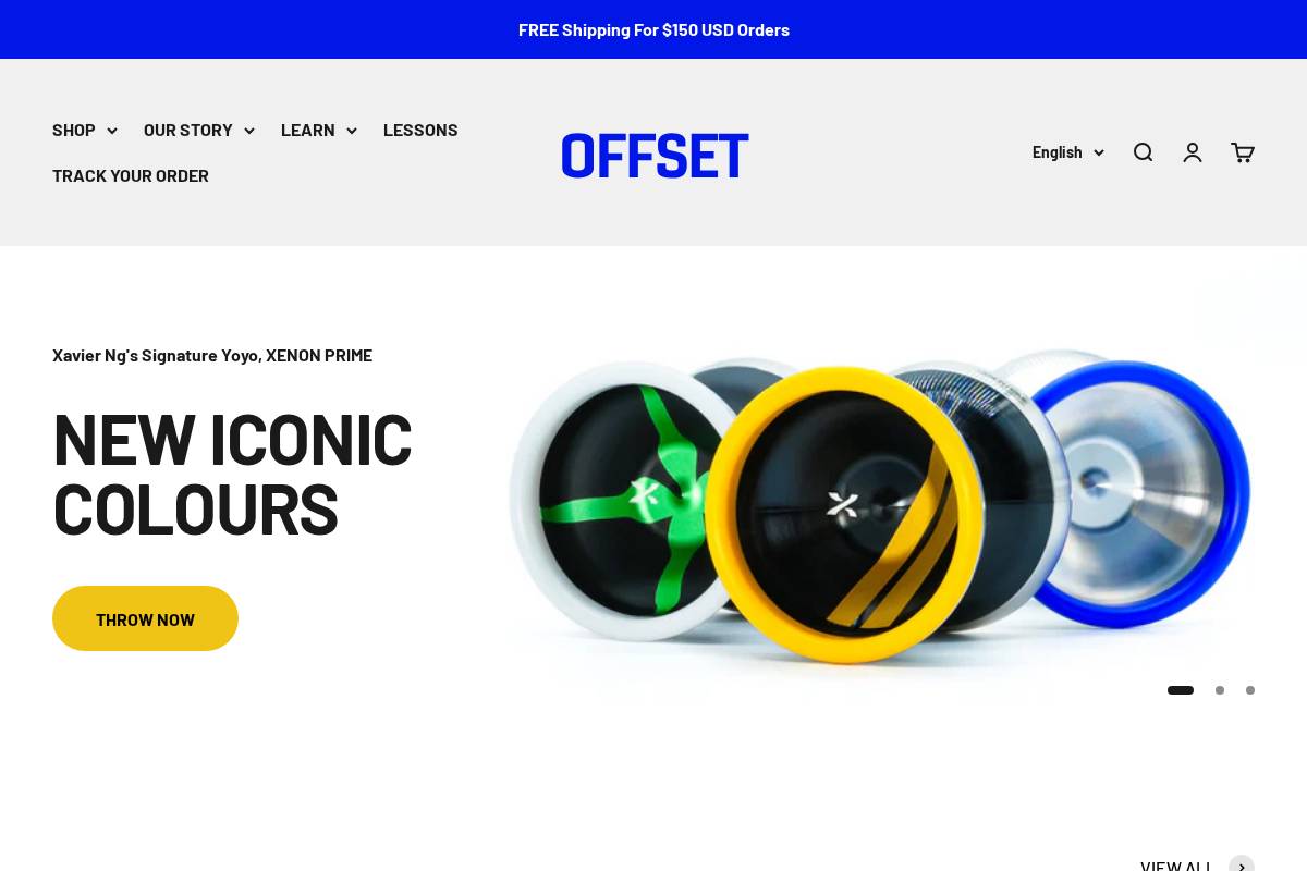 OFFSET YOYO homepage screenshot