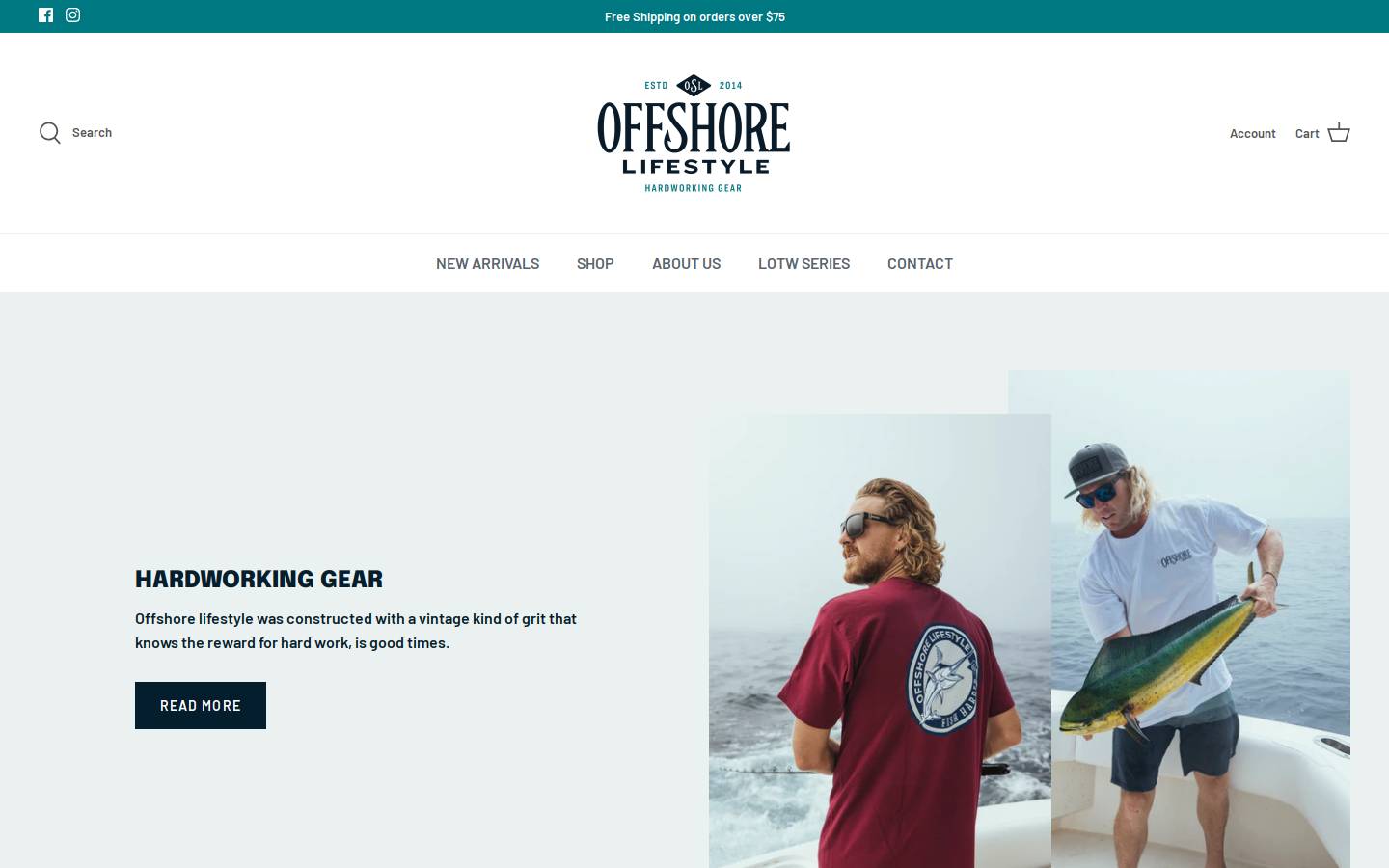 offshorelifestyle.com homepage screenshot