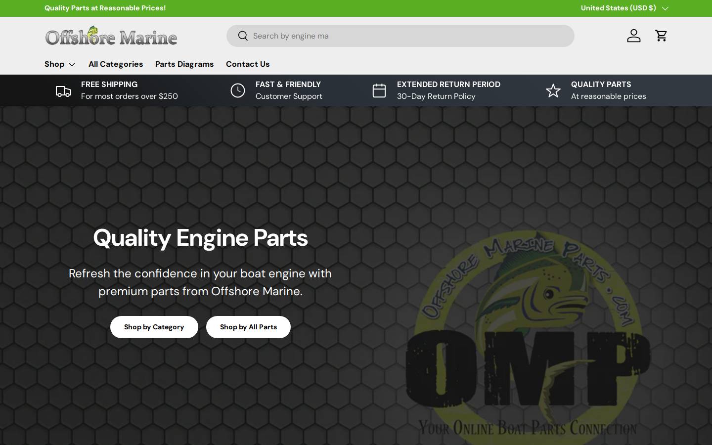 Offshore Marine homepage screenshot