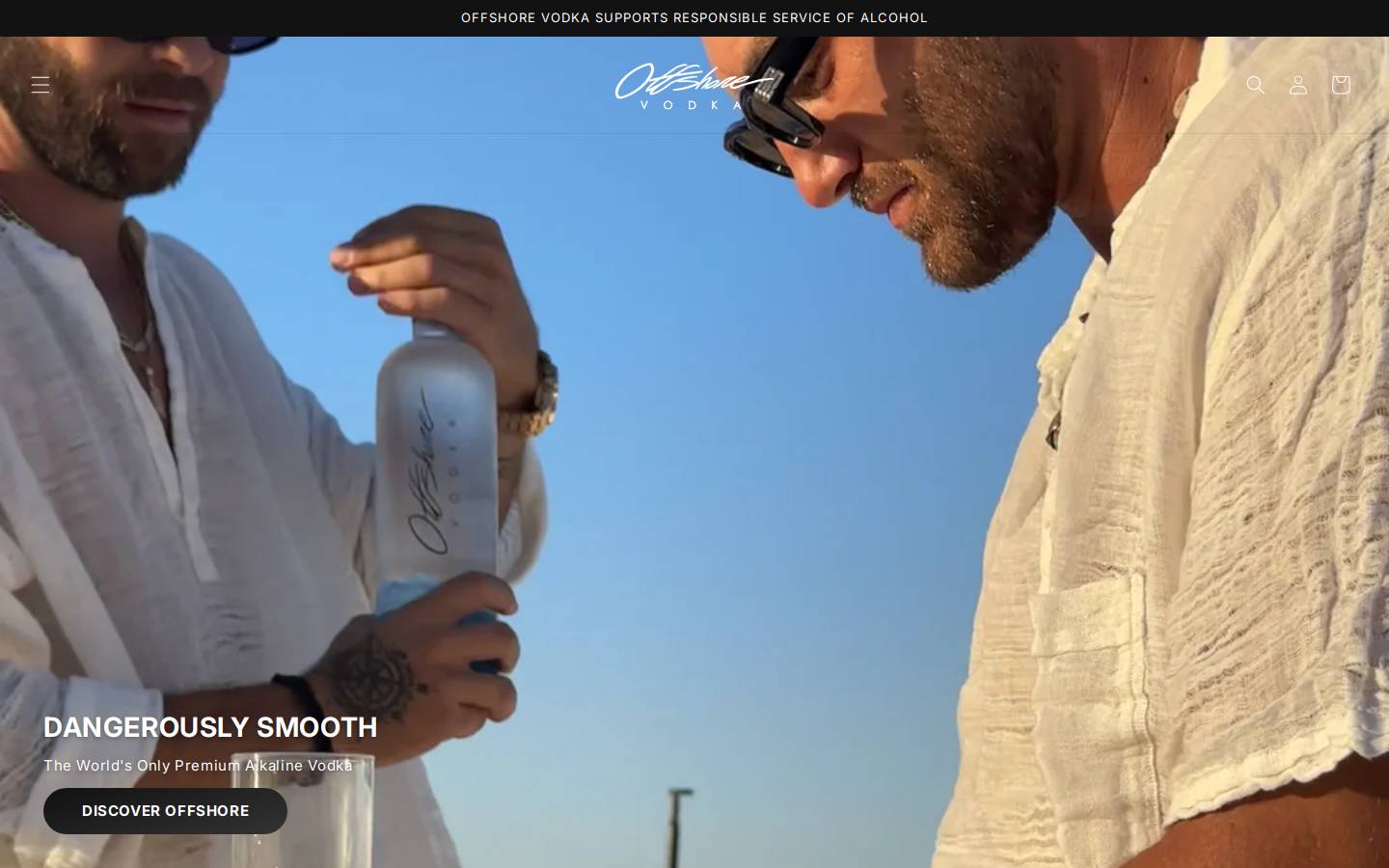 offshorevodka.com homepage screenshot
