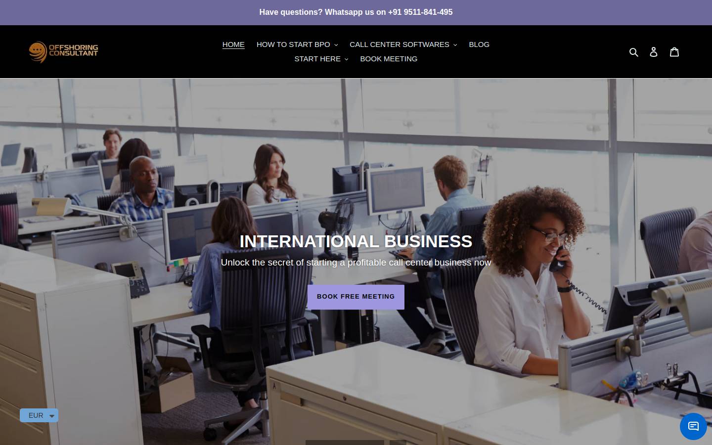 offshoringconsultant.com homepage screenshot