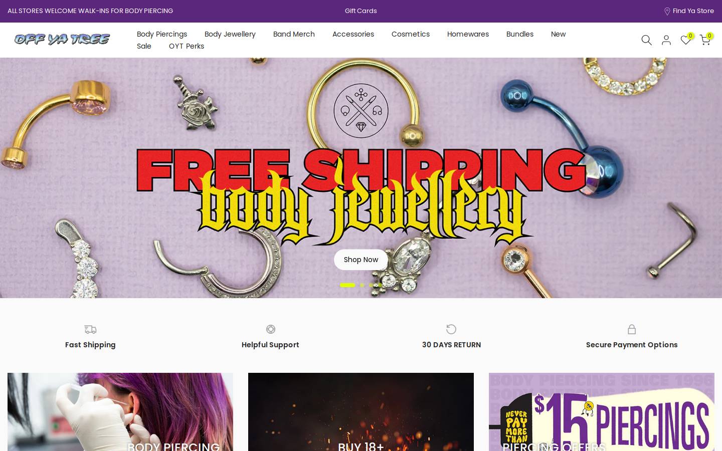 Off Ya Tree homepage screenshot