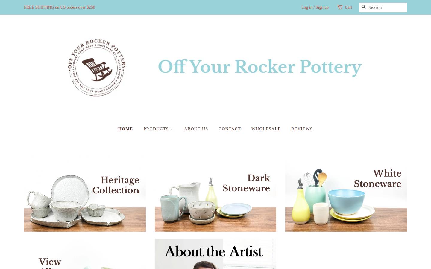 offyourrockerpottery.com homepage screenshot