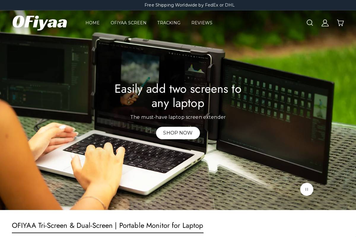 Ofiyaa homepage screenshot