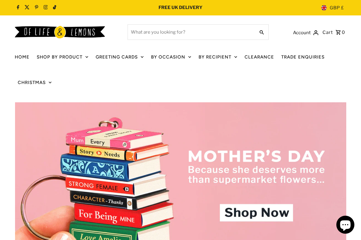 Of Life & Lemons homepage screenshot