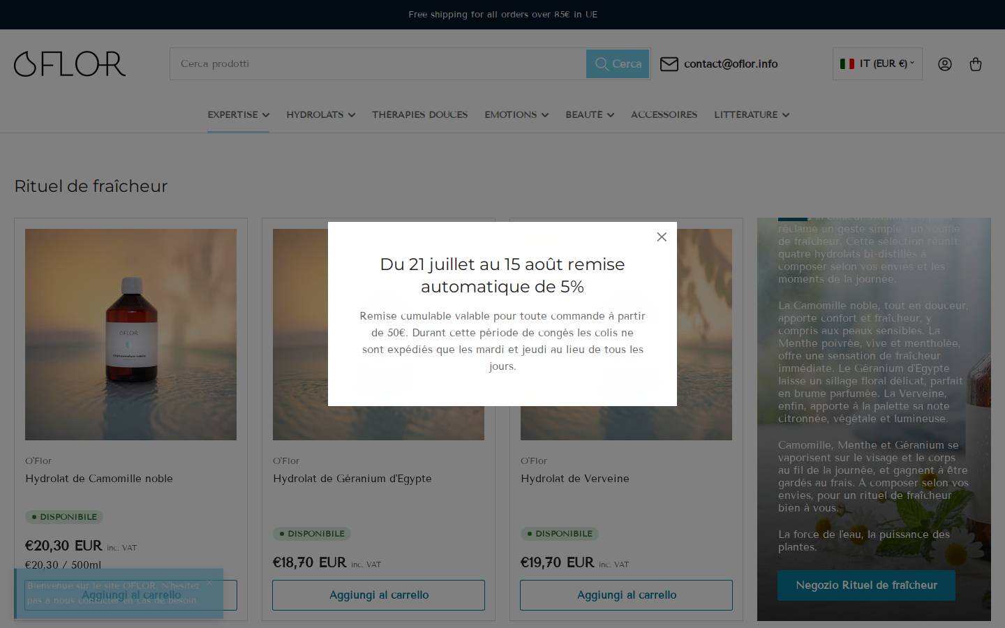 oflor.it homepage screenshot