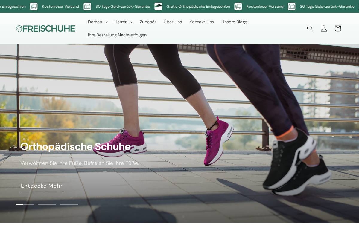 OfreiSchuhe homepage screenshot