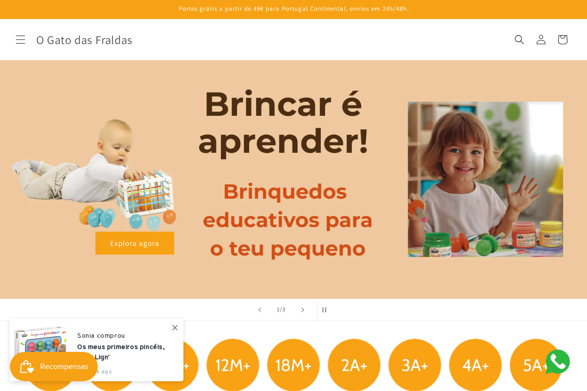 O Gato das Fraldas homepage screenshot