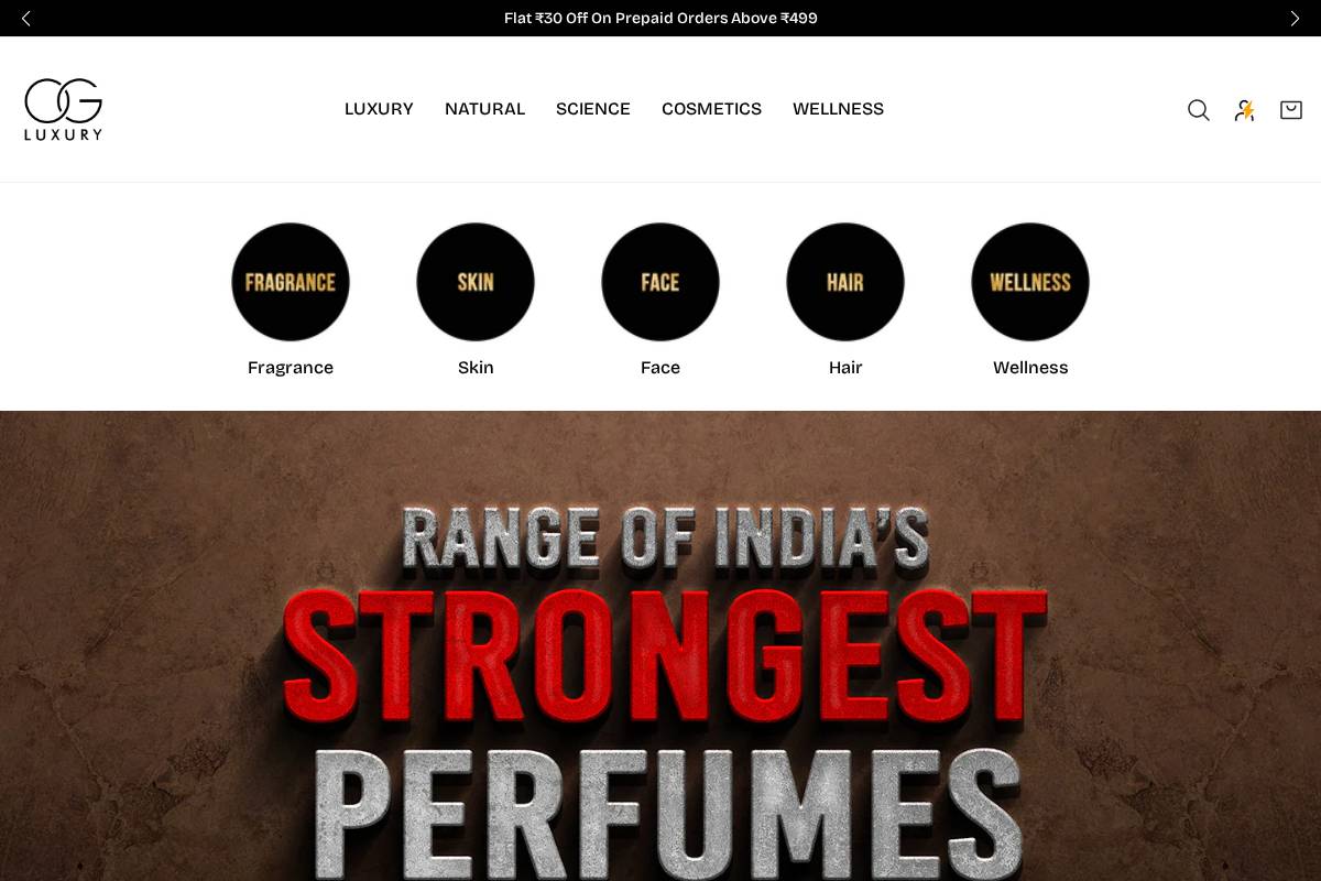 ogbeauty.in homepage screenshot