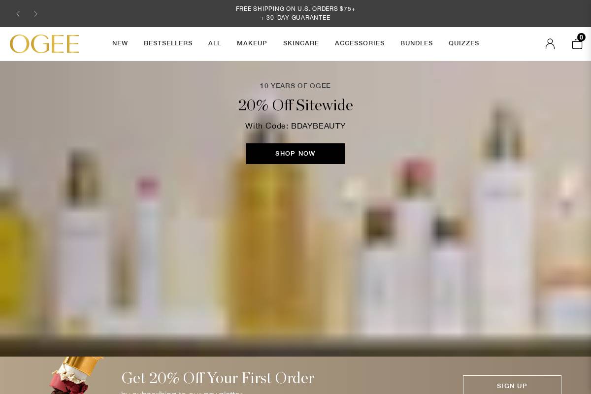 Ogee homepage screenshot