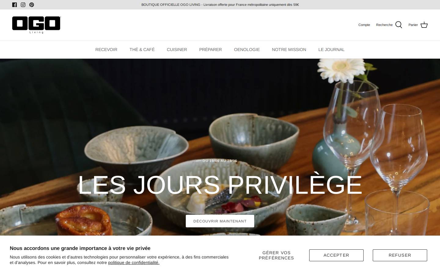 ogoliving.com homepage screenshot