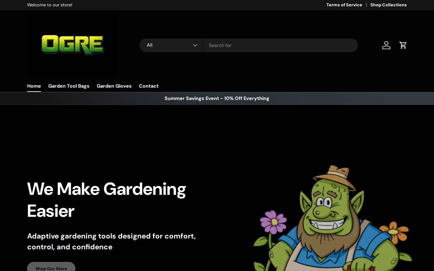 ogresupply.com homepage screenshot