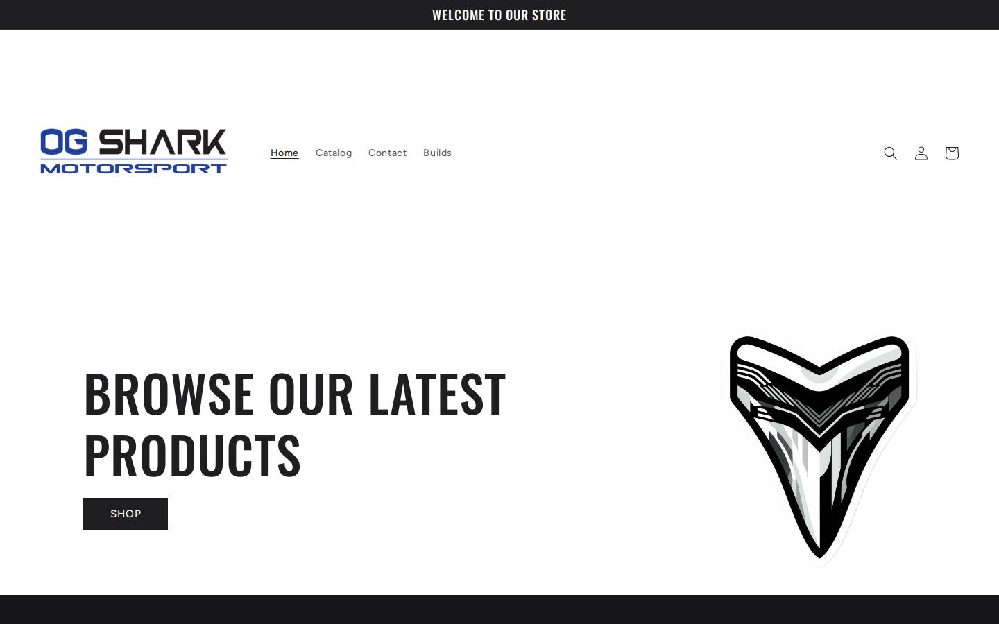 ogsharkmotorsport.com homepage screenshot
