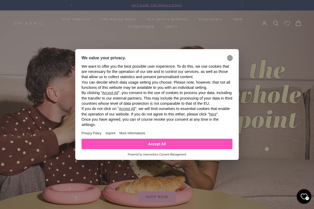 Oh April  homepage screenshot