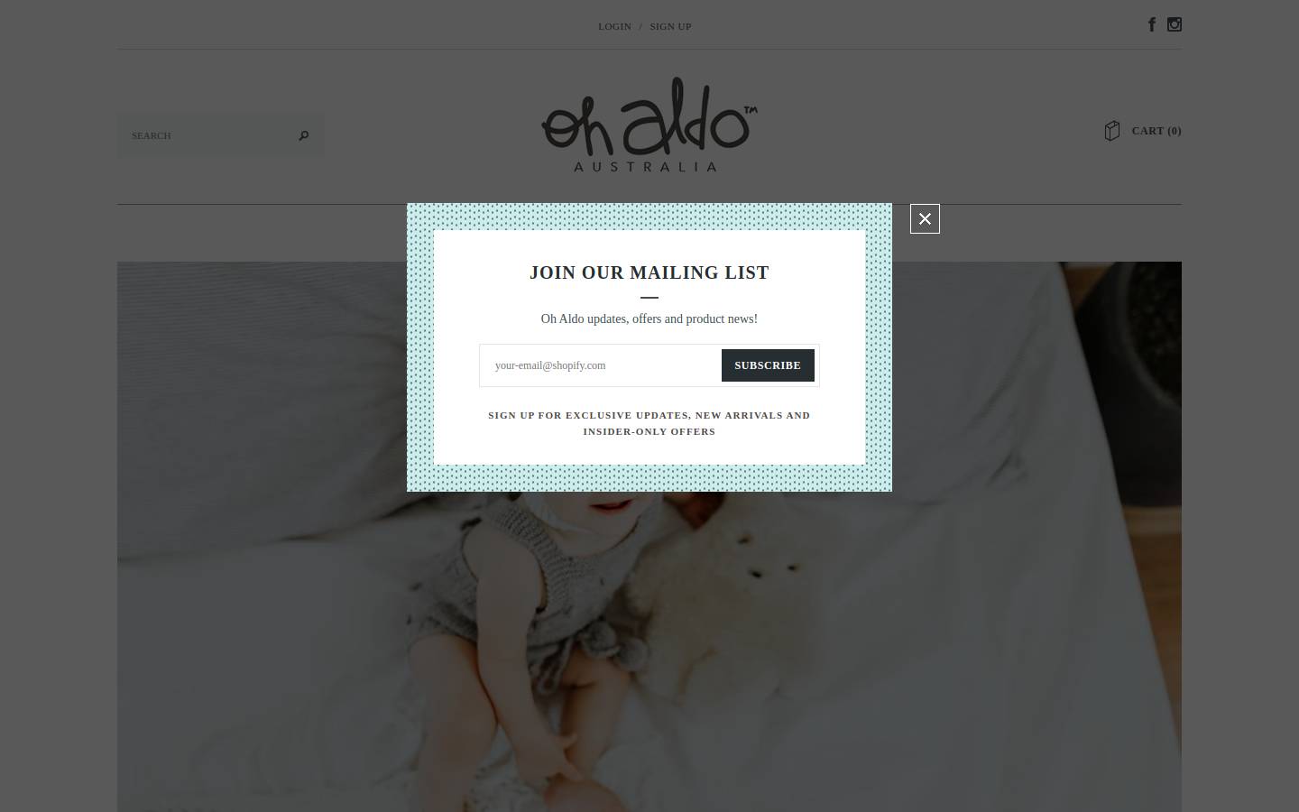 ohaldo.com.au homepage screenshot