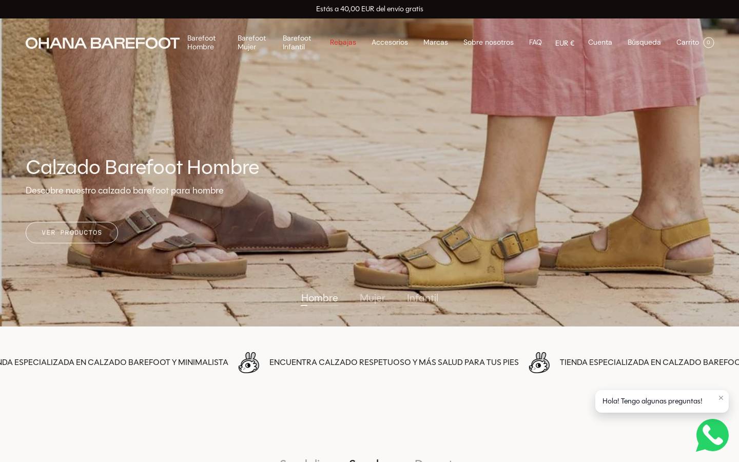 ohanabarefoot.com homepage screenshot