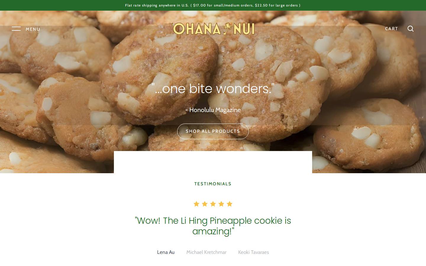 ohananuilife.com homepage screenshot