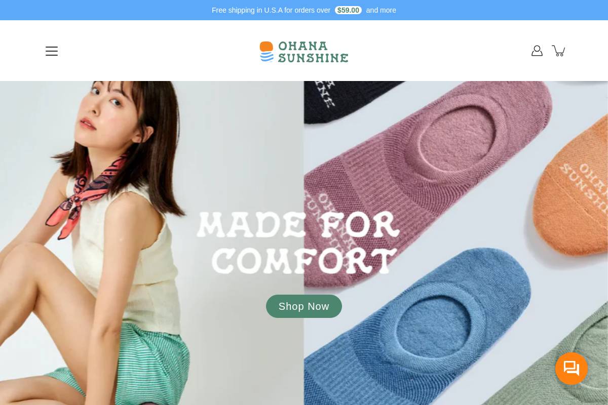 ohanasunshine.com homepage screenshot