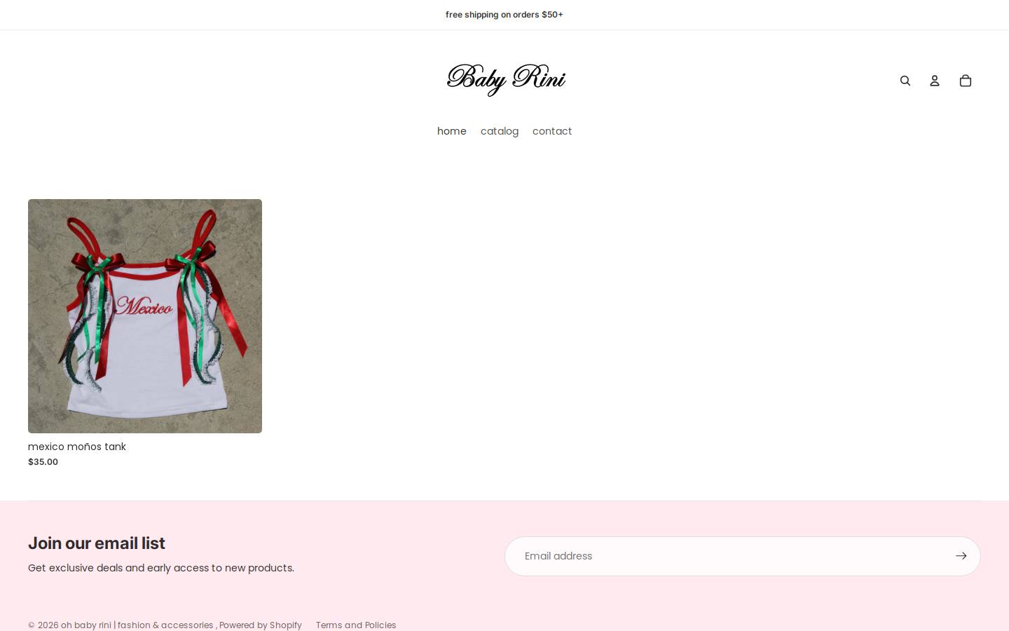 ohbabyrini.com homepage screenshot