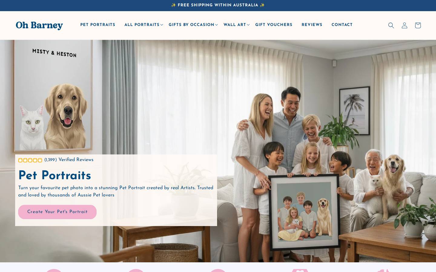 ohbarney.com.au homepage screenshot