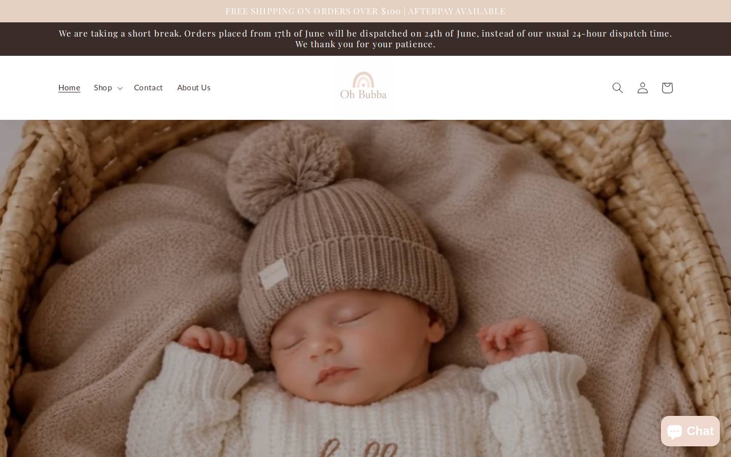 ohbubba.com.au homepage screenshot