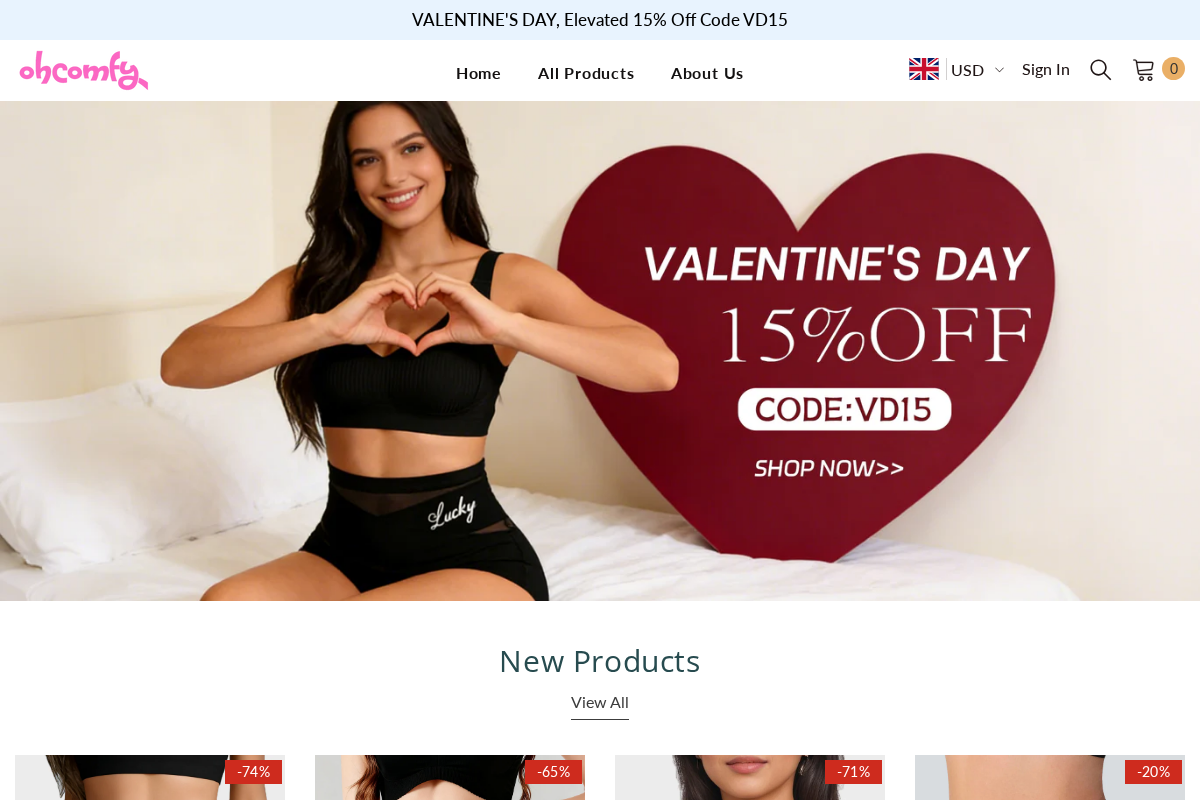 Ohcomfy homepage screenshot