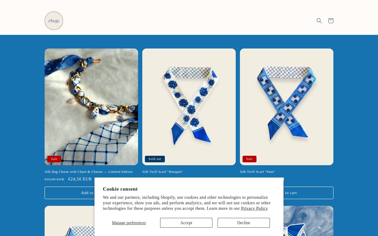 ohege.com homepage screenshot