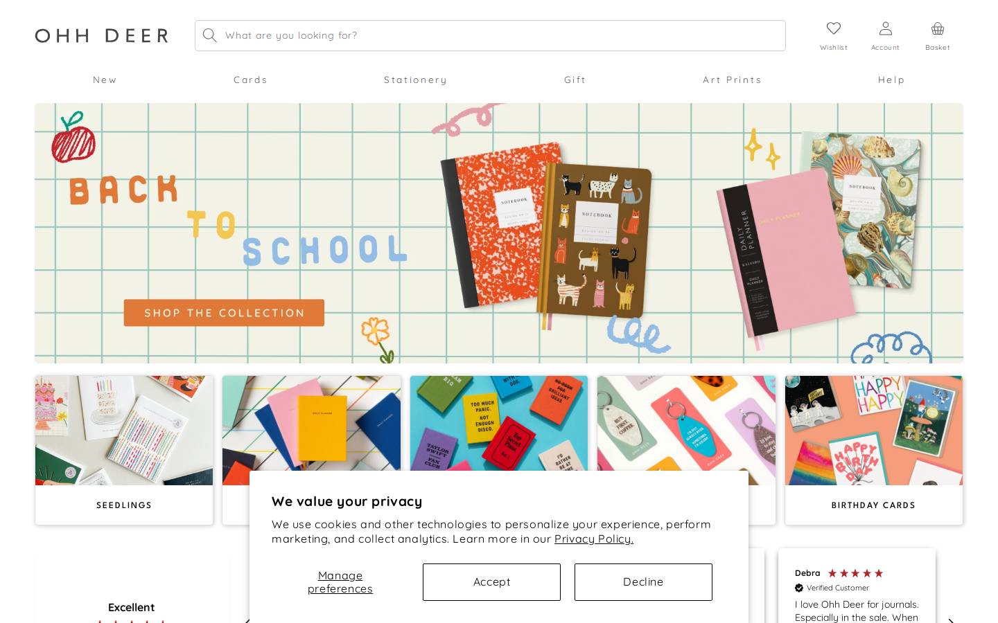 Ohh Deer homepage screenshot