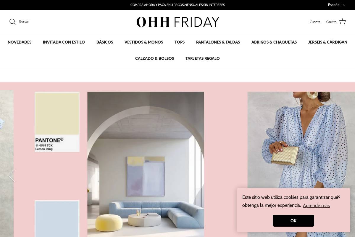 Ohh Friday homepage screenshot