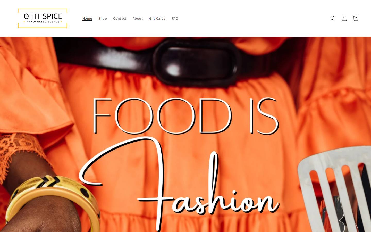 ohhspice.com homepage screenshot