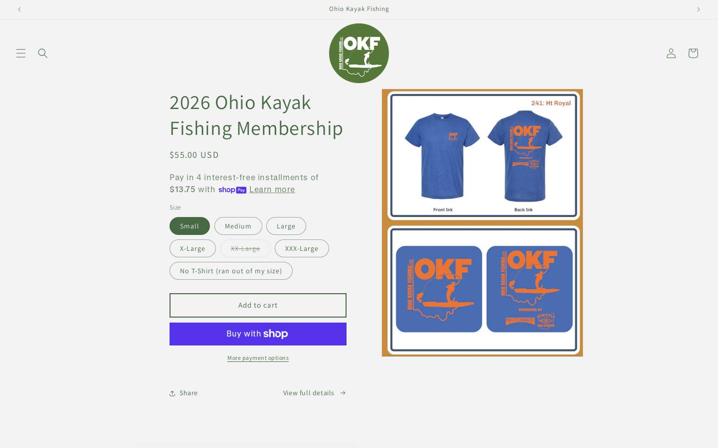 ohiokayakfishing.com homepage screenshot